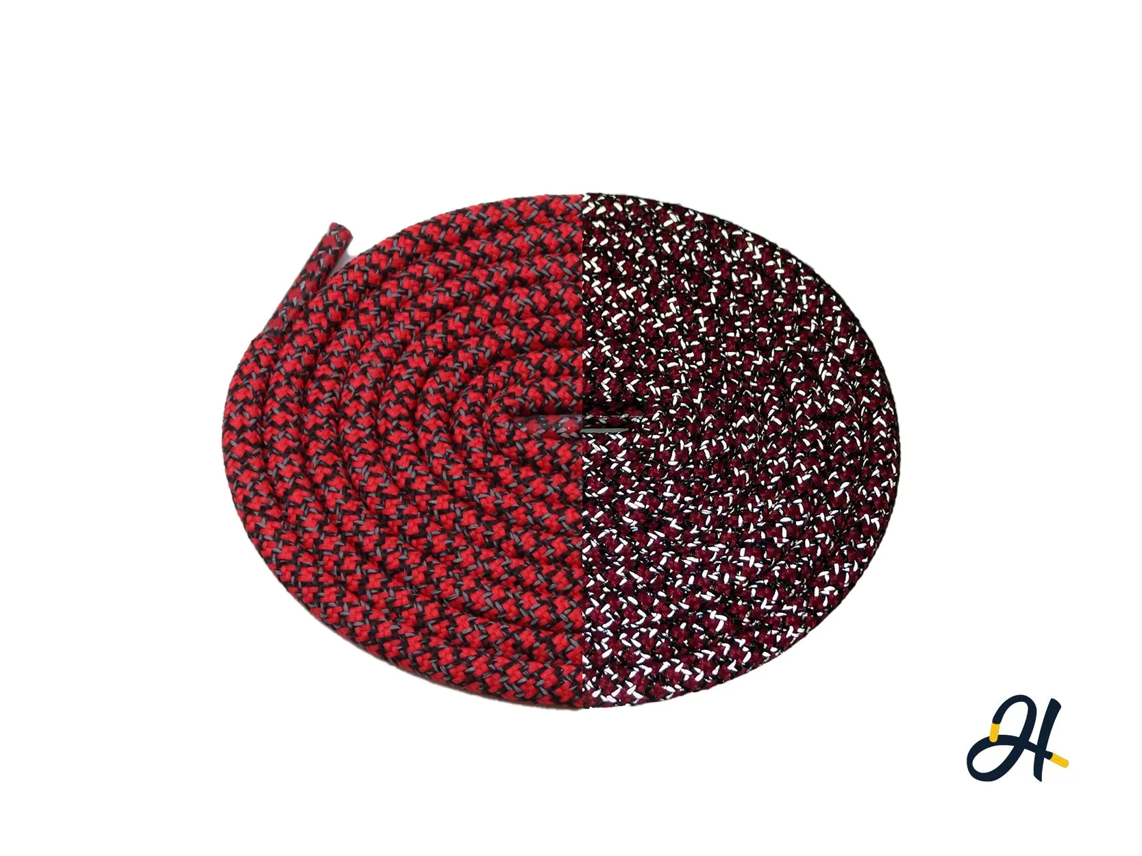 Rope Reflective Laces- Bred Black/Red