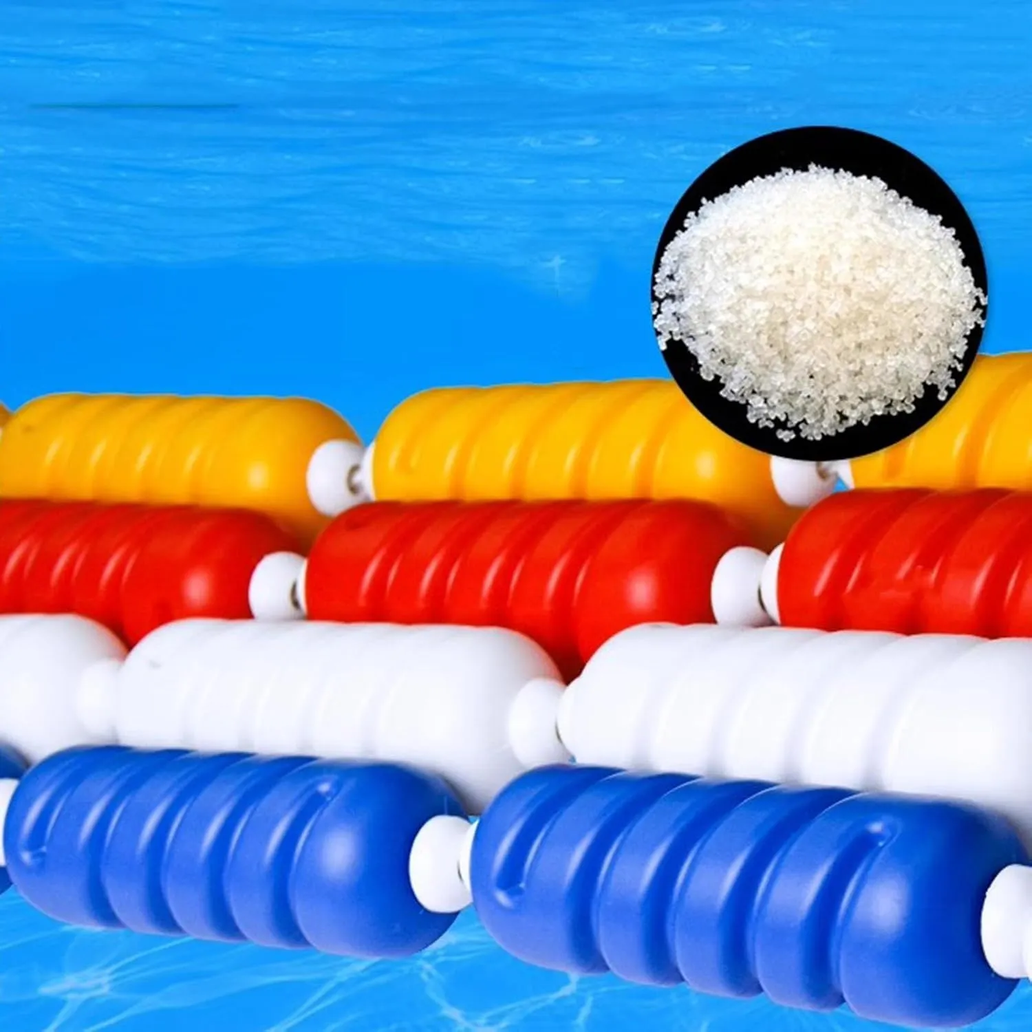Safety Pool Rope Float Lane Divider, Swimming Lane Safety Float, Equipment to Divide Swim Race Lanes, Beach Marker Spiral Safety Fence, Adjustable Length 39.3inwith 5 Floats ( Color : Nylon Rope , Siz