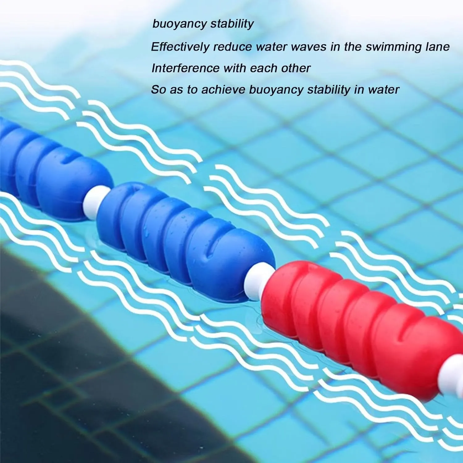 Safety Pool Rope Float Lane Divider, Swimming Lane Safety Float, Equipment to Divide Swim Race Lanes, Beach Marker Spiral Safety Fence, Adjustable Length 39.3inwith 5 Floats ( Color : Nylon Rope , Siz