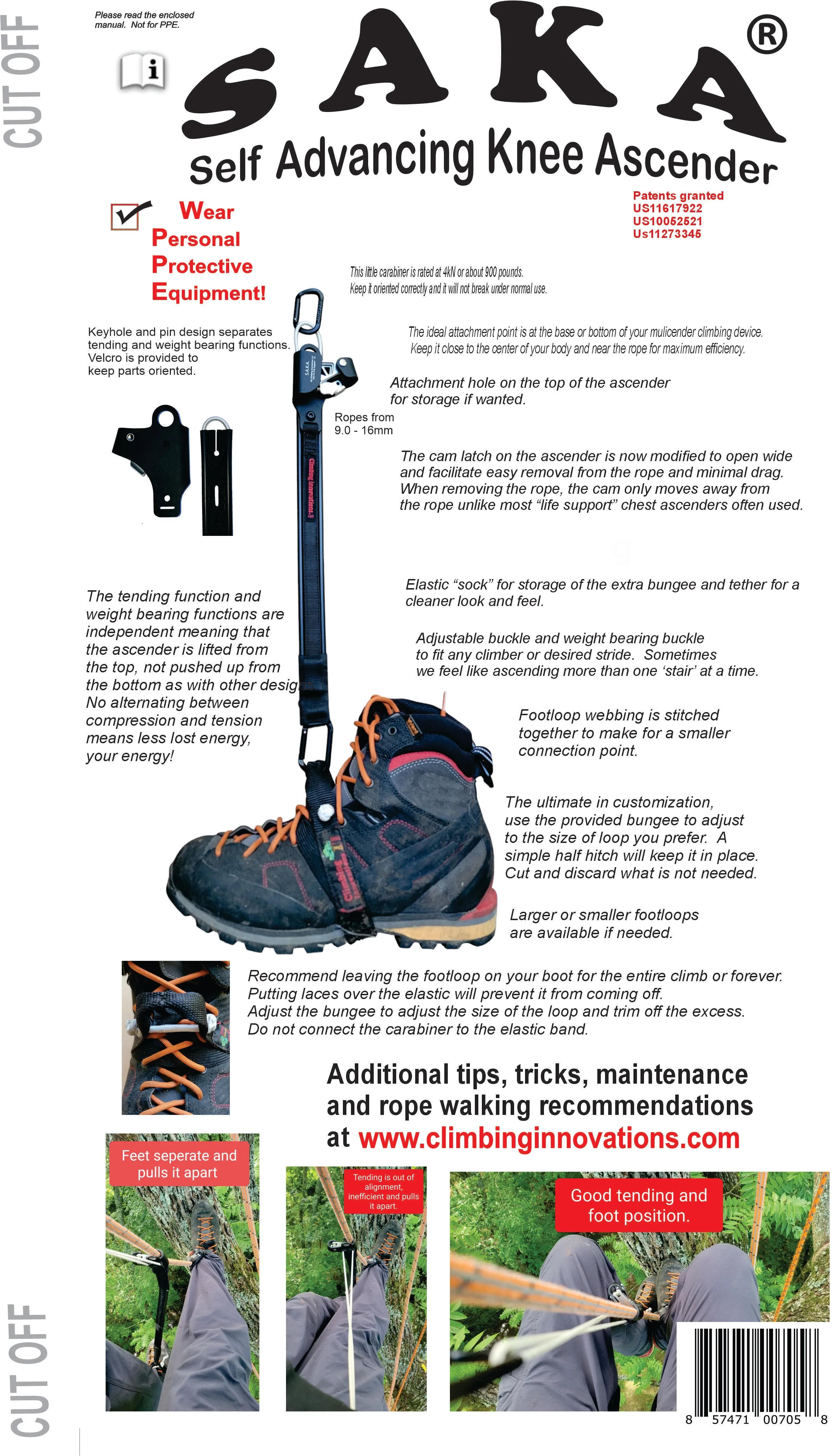 SAKA®  Self Advancing Knee Ascender