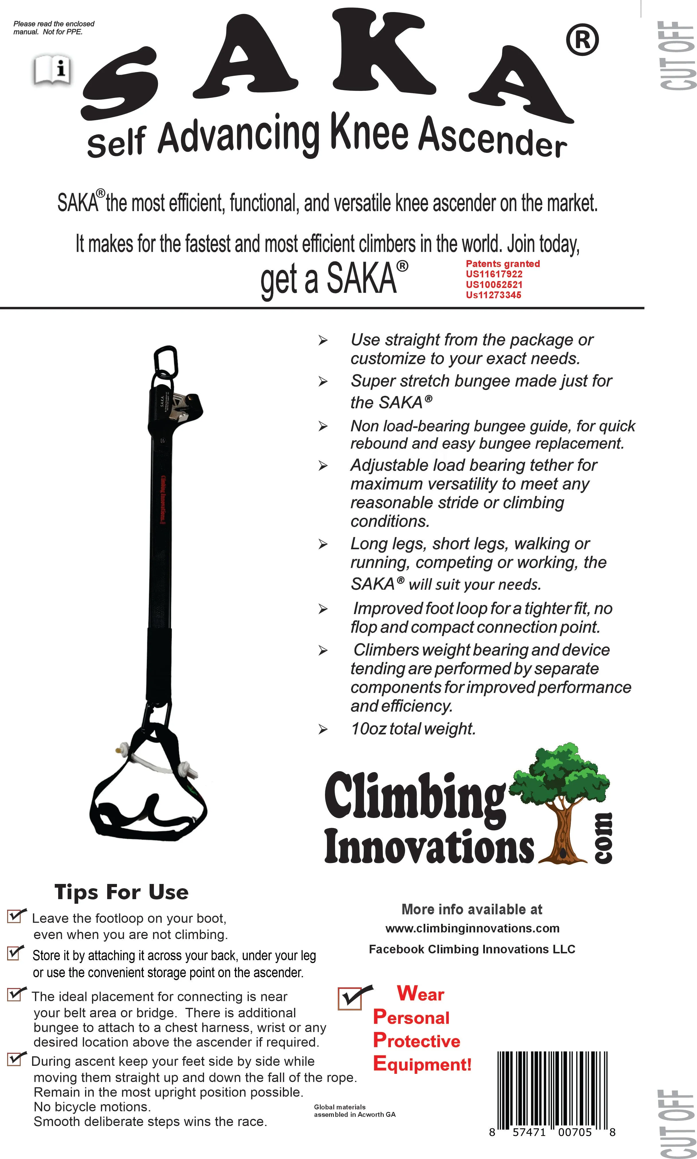 SAKA®  Self Advancing Knee Ascender
