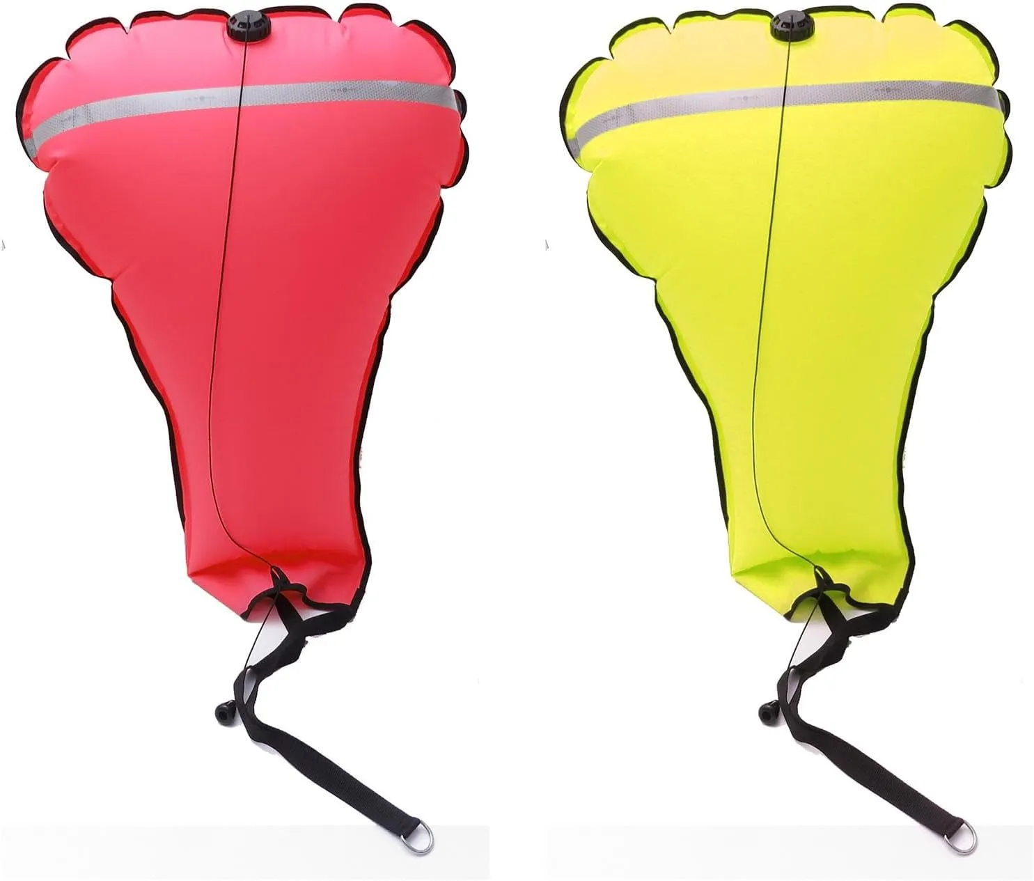 Scuba Diving Float Buoy Lift Bag 140lb Reflective Band Snorkeling High Visibility Salvage Lift Bag for Underwater Freediving