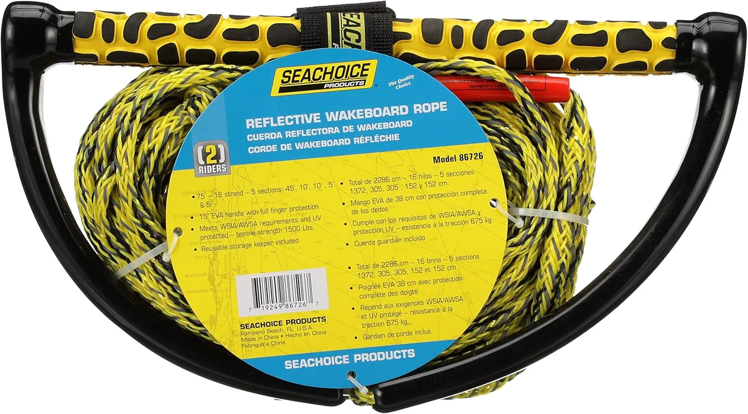 Seachoice 4-Section Wakeboard Rope