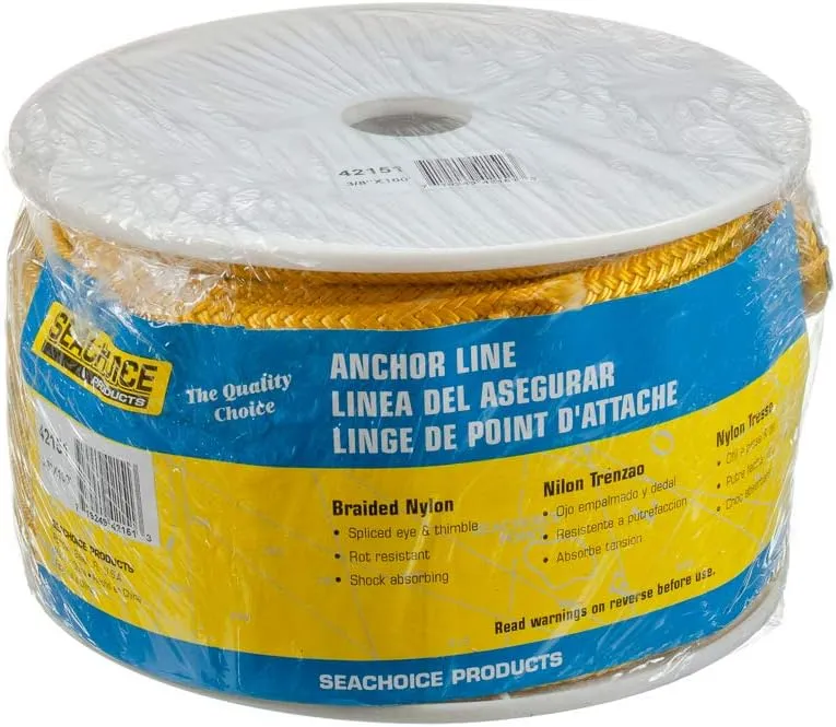 Seachoice Boat Anchor Rope, Double-Braid