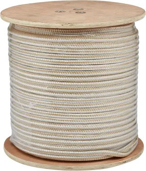 Seachoice Double Braid Nylon Rope Spool, 3/8 in. x 600 ft, Gold and White