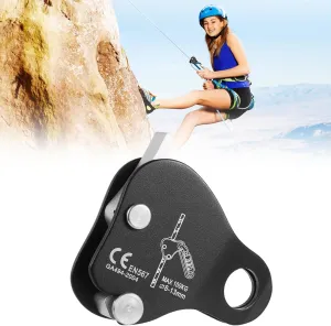 Self-Locking Climbing Rope Grab, High-Strength Belay Device, Rock Climbing Ascender, Rope Grip Clamp for Mountaineering, Rappel Safety Equipment