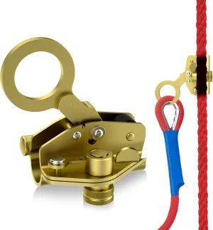 Self-Locking Rope Grab Ascender, Alloy Steel, Suitable for Heavy Industry/Roofing/Construction/Fall Protection/Tree Trimming/Lifeline, Compliant with OSHA/ANSI Standards