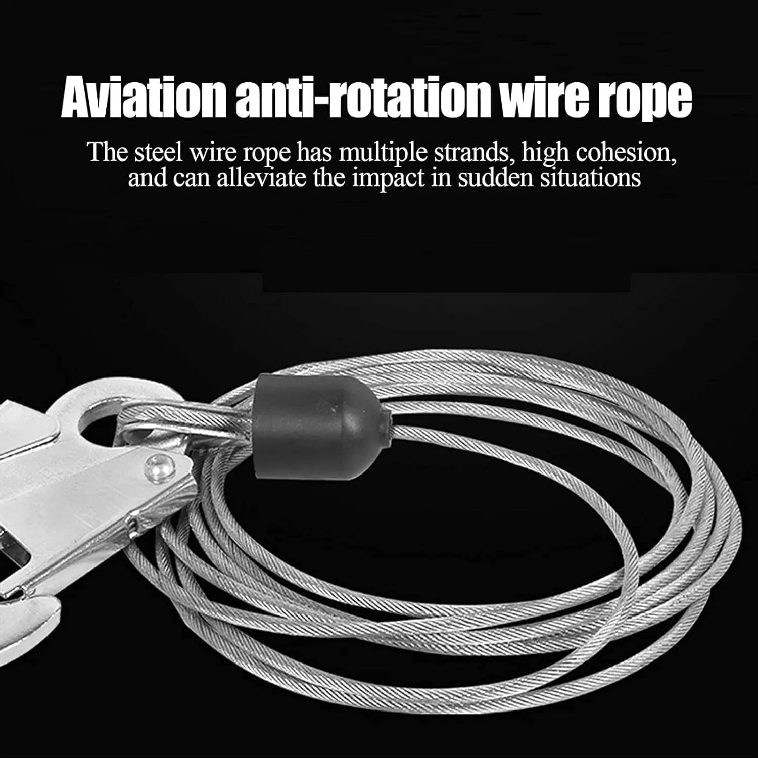 Self Retracting Lifeline Retractable Lanyard Fall Protection Auto Belay Device for Roof Construction and Tree House Construction (Size : 40m)