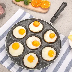Seven-hole Breakfast Porous Non-stick Multi-function Frying Pan