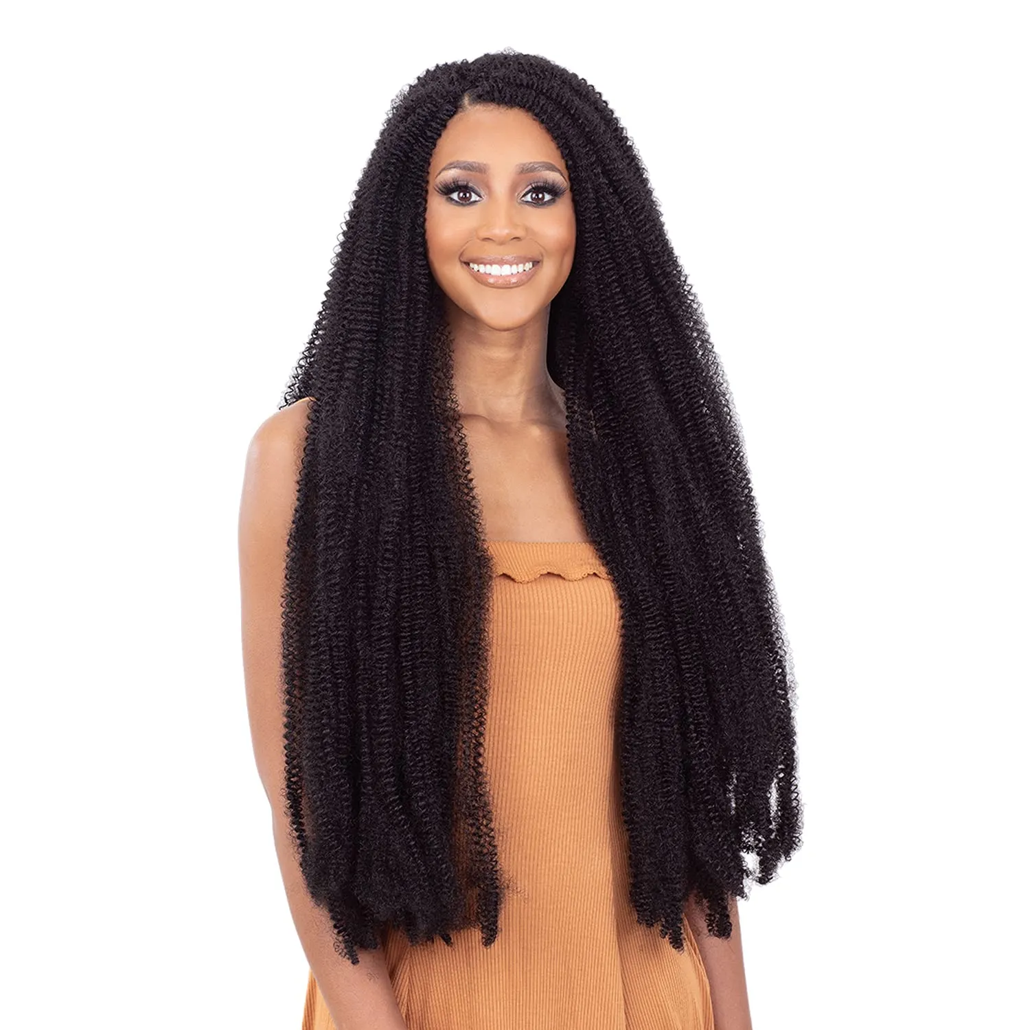 Shake N Go FreeTress Crochet Braids 3X Pre-Fluffed Poppin Twist 24'' (1-pack, BURG)