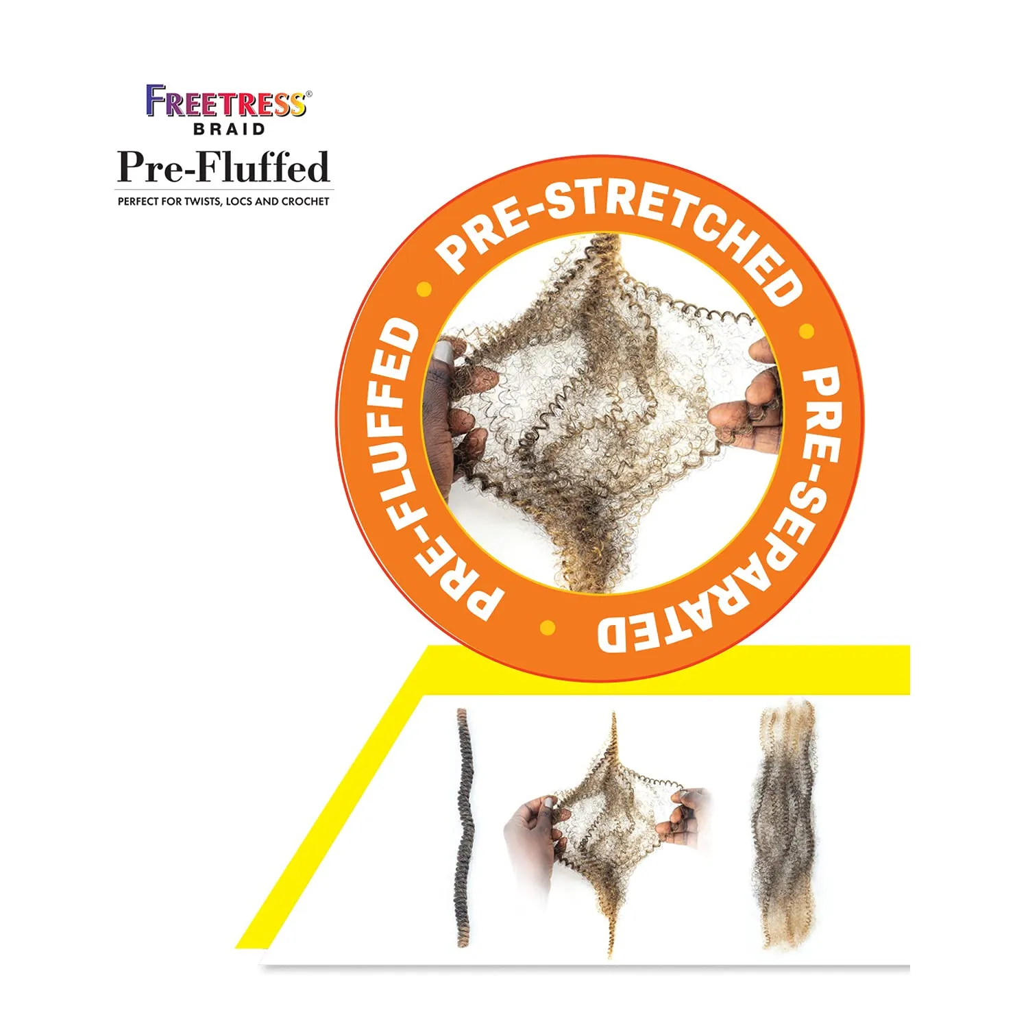 Shake N Go FreeTress Crochet Braids 3X Pre-Fluffed Poppin Twist 24'' (1-pack, BURG)