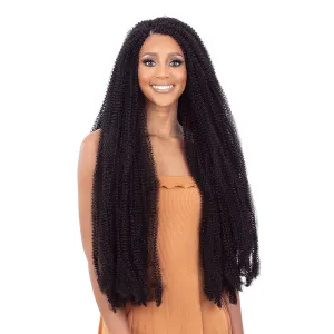 Shake N Go FreeTress Crochet Braids 3X Pre-Fluffed Poppin Twist 24'' (1-pack, BURG)