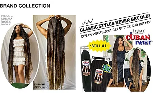 SHAKE-N-GO FREETRESS EQUAL Double Strand Style 3X Cuban Twist 24" (Pack of 2, 2)