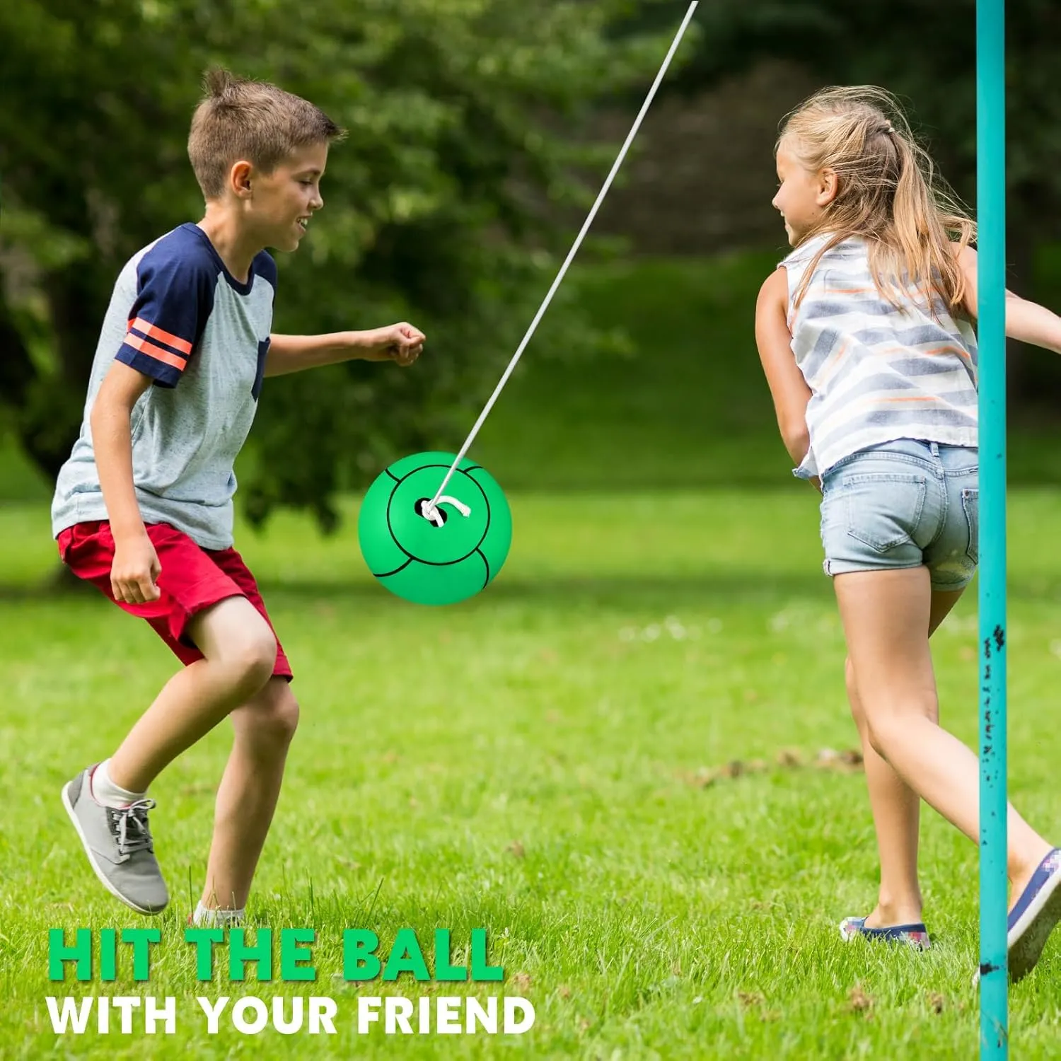 Shappy Soft Tetherball Ball and Rope Rubber Game Set Replacement Tetherball Equipment with Durable Attached Rope for Kids Adults Indoor Outdoor Backyard Yard Beach Play