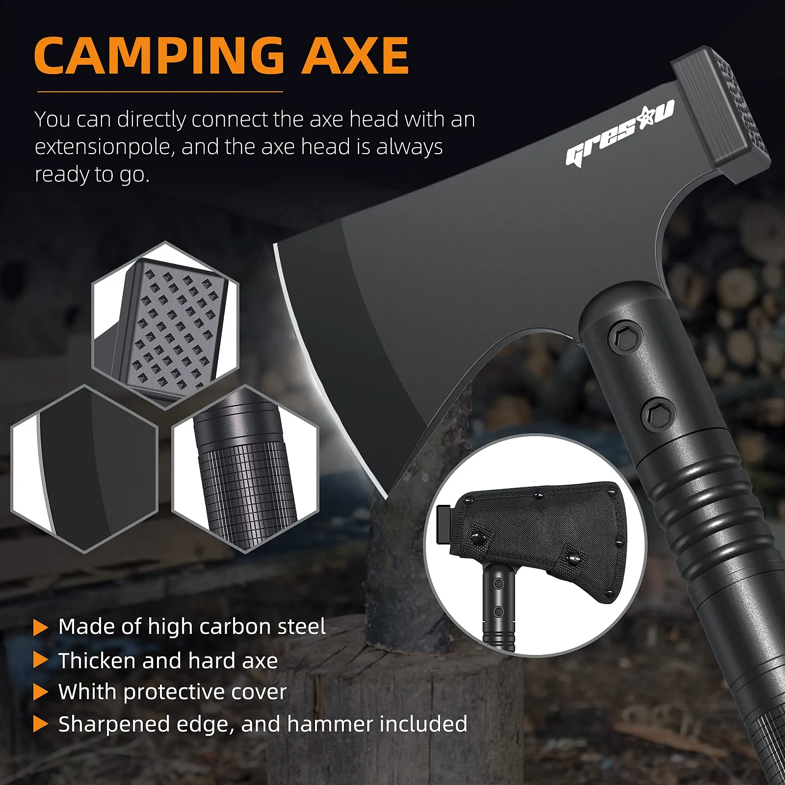 Shovel & Axe Set - 19" - 38.7"