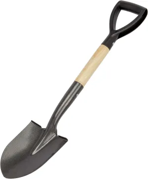 Shovel for Digging 28-inch Small Round Shovel with D-Handle Kids Metal Beach Shovel，Camp Shovel ，Garden Shovel,Gardening Tools Wooden Handle
