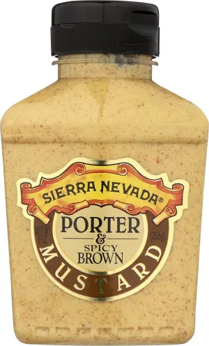 Sierra Nevada Porter & Spicy Brown Mustard, 9 oz Sqz (6 Pack)