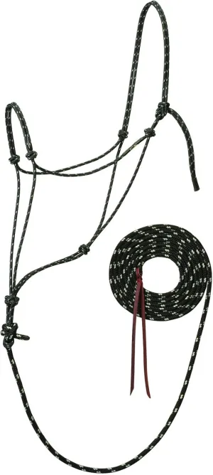 Silvertip Slivertip Reflective Rope Halter with 12' Lead, black (35-9615-R1)