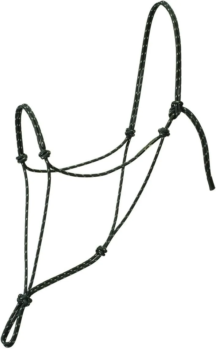 Silvertip Weaver Leather Reflective Rope Halter, Black (35-9605-R1)