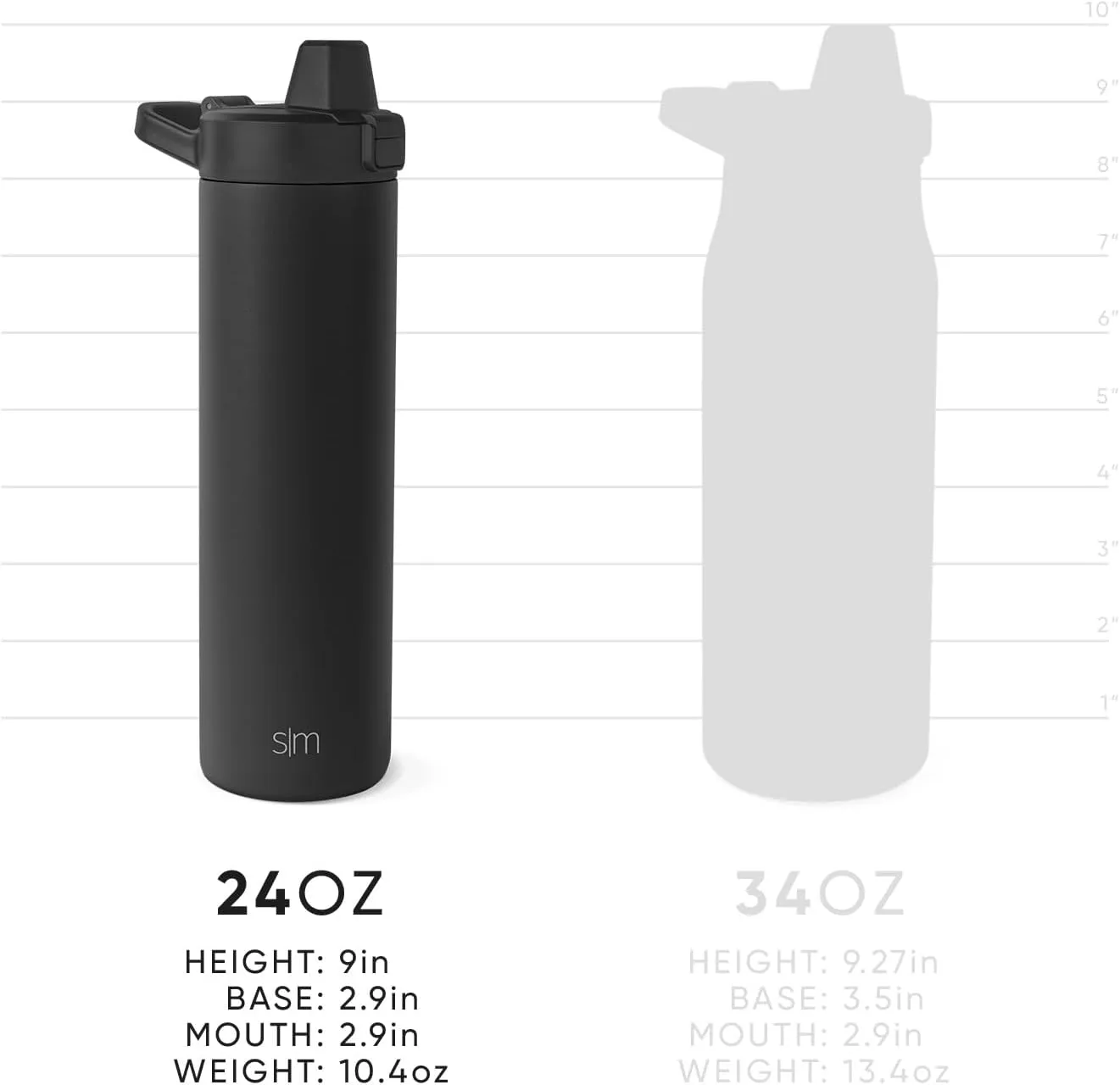 Simple Modern Filtered Water Bottle | Insulated Stainless-Steel Carbon Filter Travel Water Bottles | Reusable for Clean Drinking Water On The Go | 24oz, Forest
