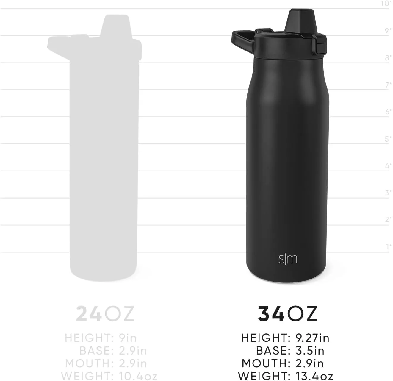 Simple Modern Filtered Water Bottle | Insulated Stainless-Steel Carbon Filter Travel Water Bottles | Reusable for Clean Drinking Water On The Go | 34oz, Almond Birch