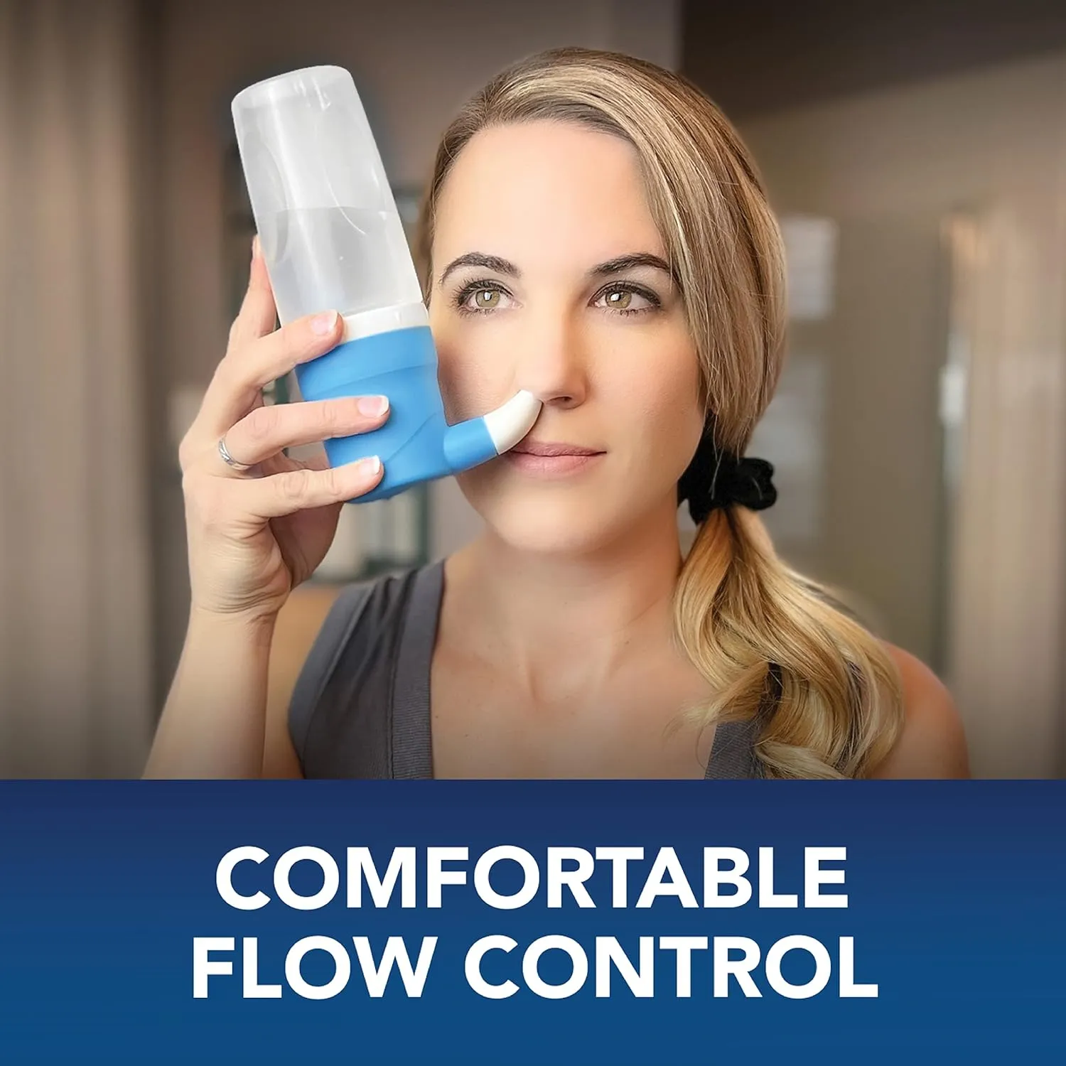 SinuCleanse Soft Tip Micro-Filtered Nasal Wash System, Relieves Nasal Congestion Due to Cold & Flu, Dry Air, Allergies, 30 All-Natural Saline Packets, Made in USA