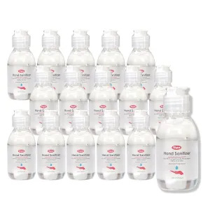 SIPA Hand Sanitizer 1.69 oz/ 50 ml, Travel Size, Jasmine Scent, Flip Cap Bottle each, Refreshing Soothing Gel with Aloe, and Vitamin E, (Pack of 16)
