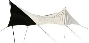 Sky Tent Outdoor Camping Shade Hexagonal Black Glue Silver Coated Thick Curtain Anti- Awning Picnic Equipment(Silver Glue Gilded Golden)