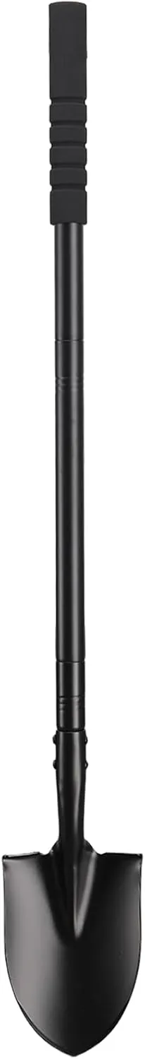 Small Shovel for Digging with 43.3 Inches Metal Handle Garden Tools, Small Transfer Shovel for Gardening Digging Camping Farming and Outdoors, Black
