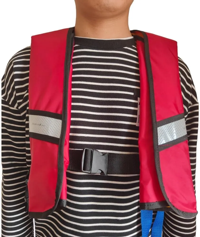 Snorkel Vest, Portable Inflatable Swim Vest Jackets for Snorkeling Swimming Diving Safety,Manual Inflatable Men's Women's Adjustable Vest for Swimming Fishing Outdoor Water Sports (330LB)