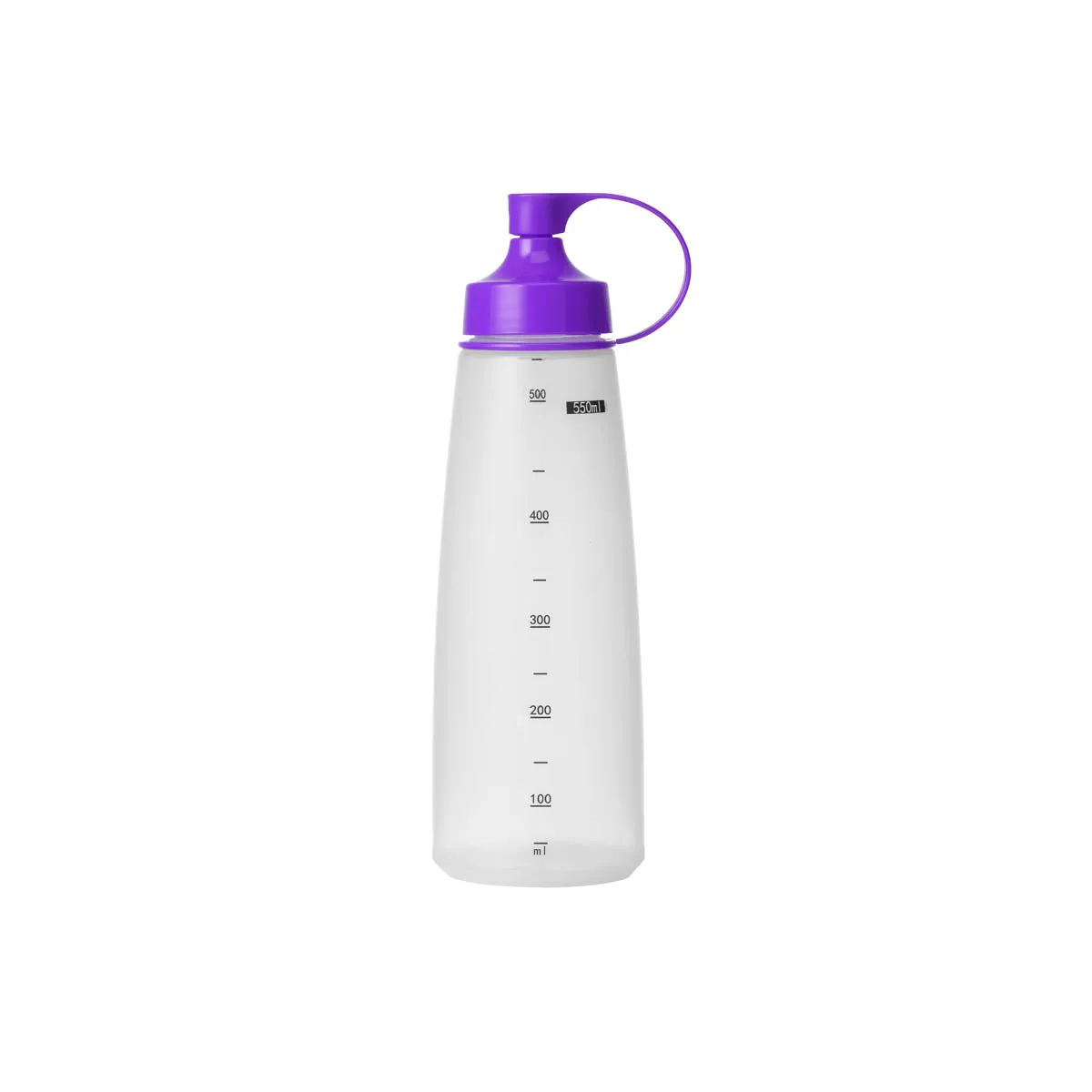Soft Squeeze Bottle w/ Purple Cap 550ml