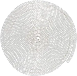 Solid Braid Nylon Rope - 1/4 Inch x 100 Feet - White