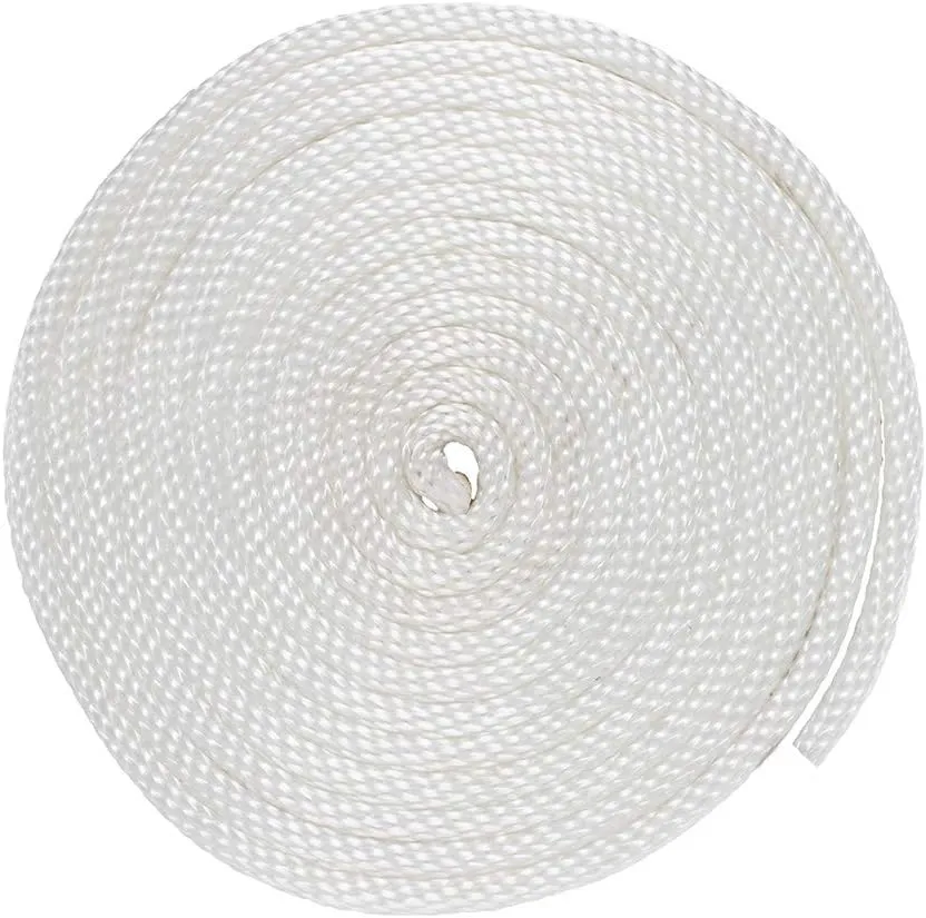 Solid Braid Nylon Rope - 1/4 Inch x 100 Feet - White