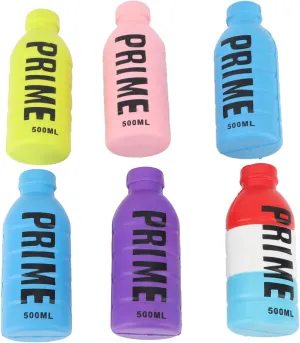 Soothing Water Bottle - Shaped Stress Toys, Relief Squeeze, Random Colours, 6-Piece PU Foam Fidget Set for Desk Enhancement and Relaxation