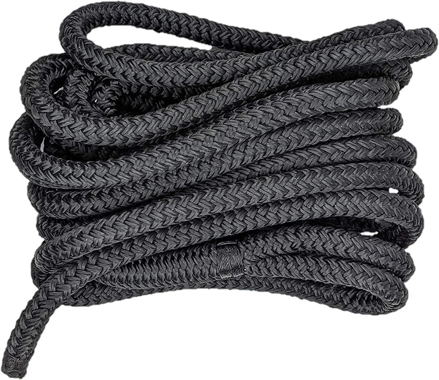 South Bend Rope Double Braid Nylon Dock Line w/Eye Splice (Black, 1/2-inch x 20 feet (2-Pack))