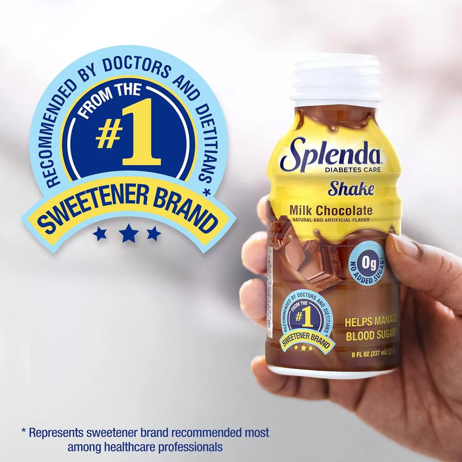 SPLENDA Diabetes Care Shakes - Meal Replacement Shake, 8 Fluid Ounces Per Bottle (Milk Chocolate, 12 Pack)