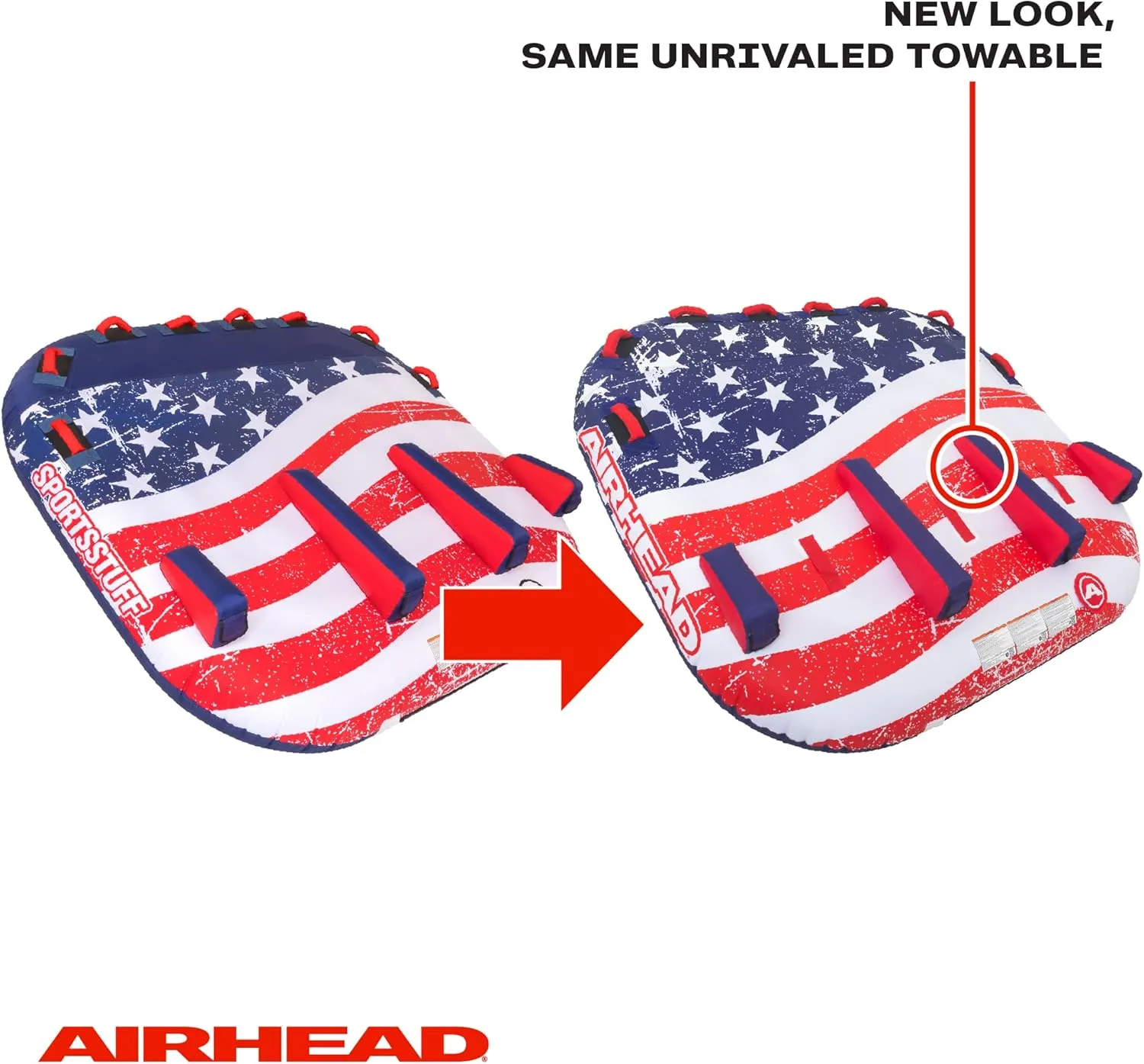 Sportsstuff Stars & Stripes | Towable Tube for Boating with 1-4 Rider Options