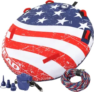 Sportsstuff Stars & Stripes | Towable Tube for Boating with 1-4 Rider Options