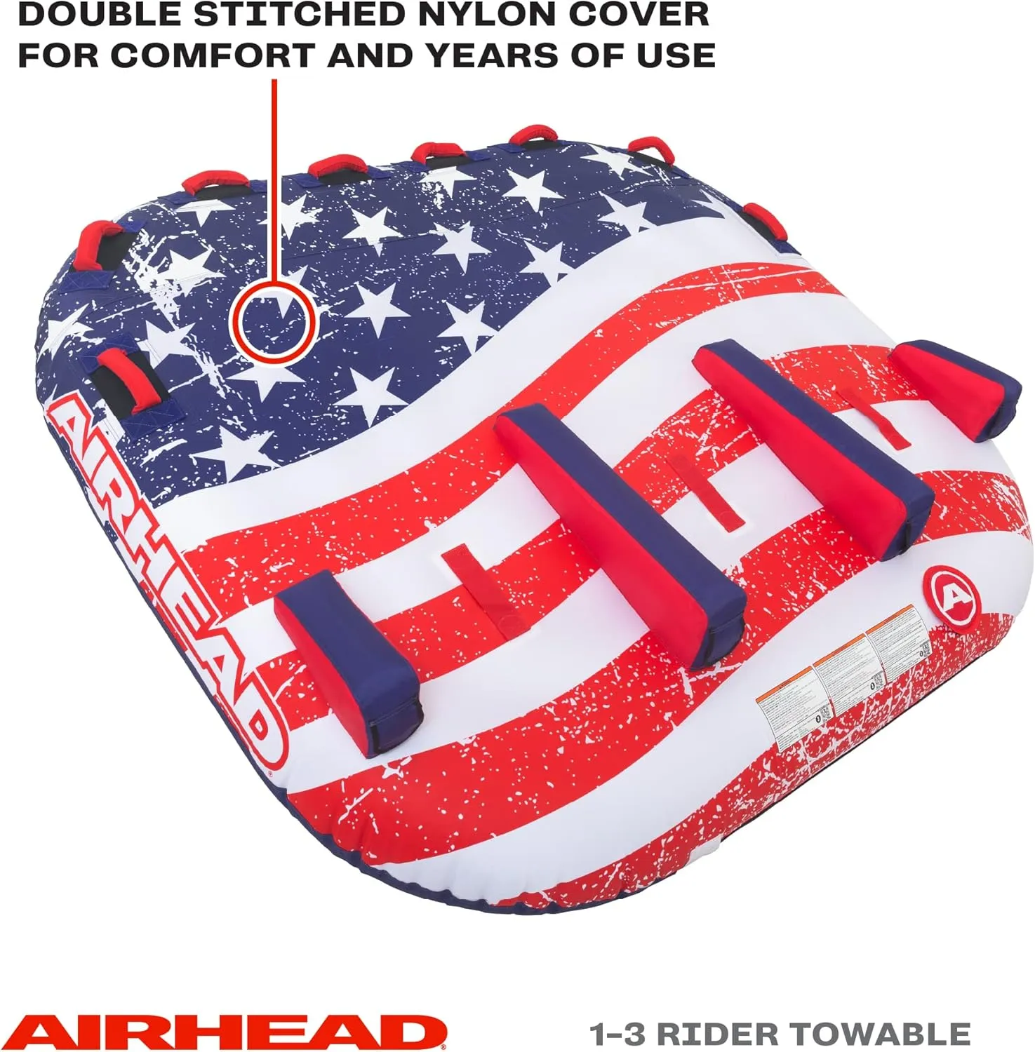 Sportsstuff Stars & Stripes | Towable Tube for Boating with 1-4 Rider Options