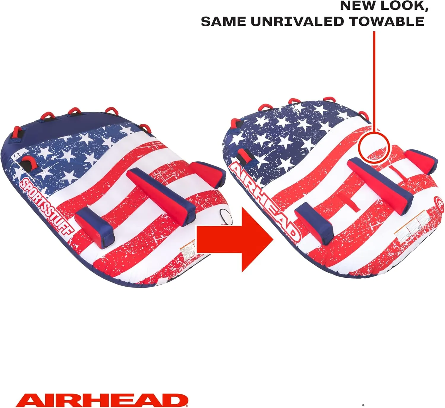 Sportsstuff Stars & Stripes | Towable Tube for Boating with 1-4 Rider Options