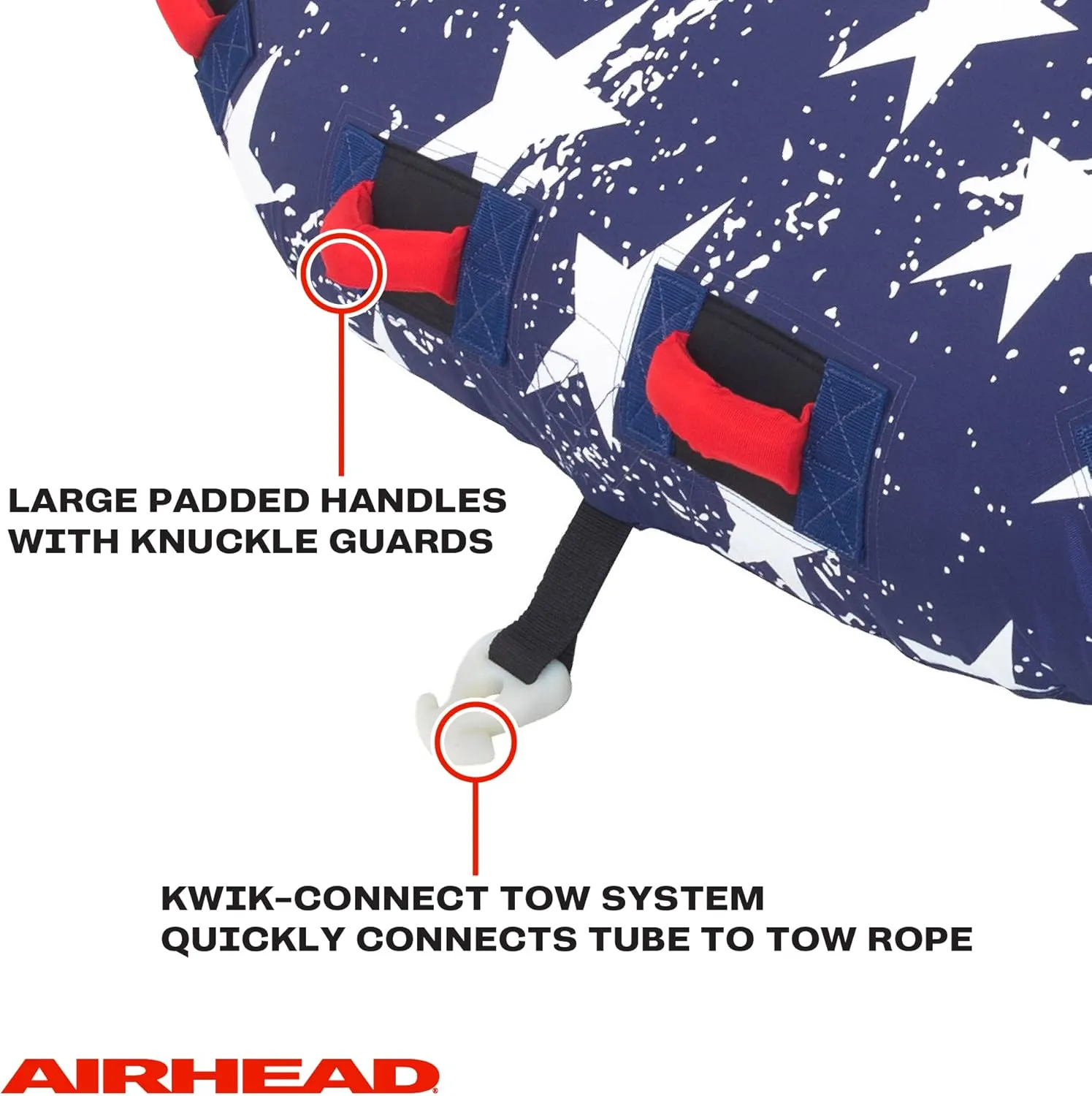 Sportsstuff Stars & Stripes | Towable Tube for Boating with 1-4 Rider Options