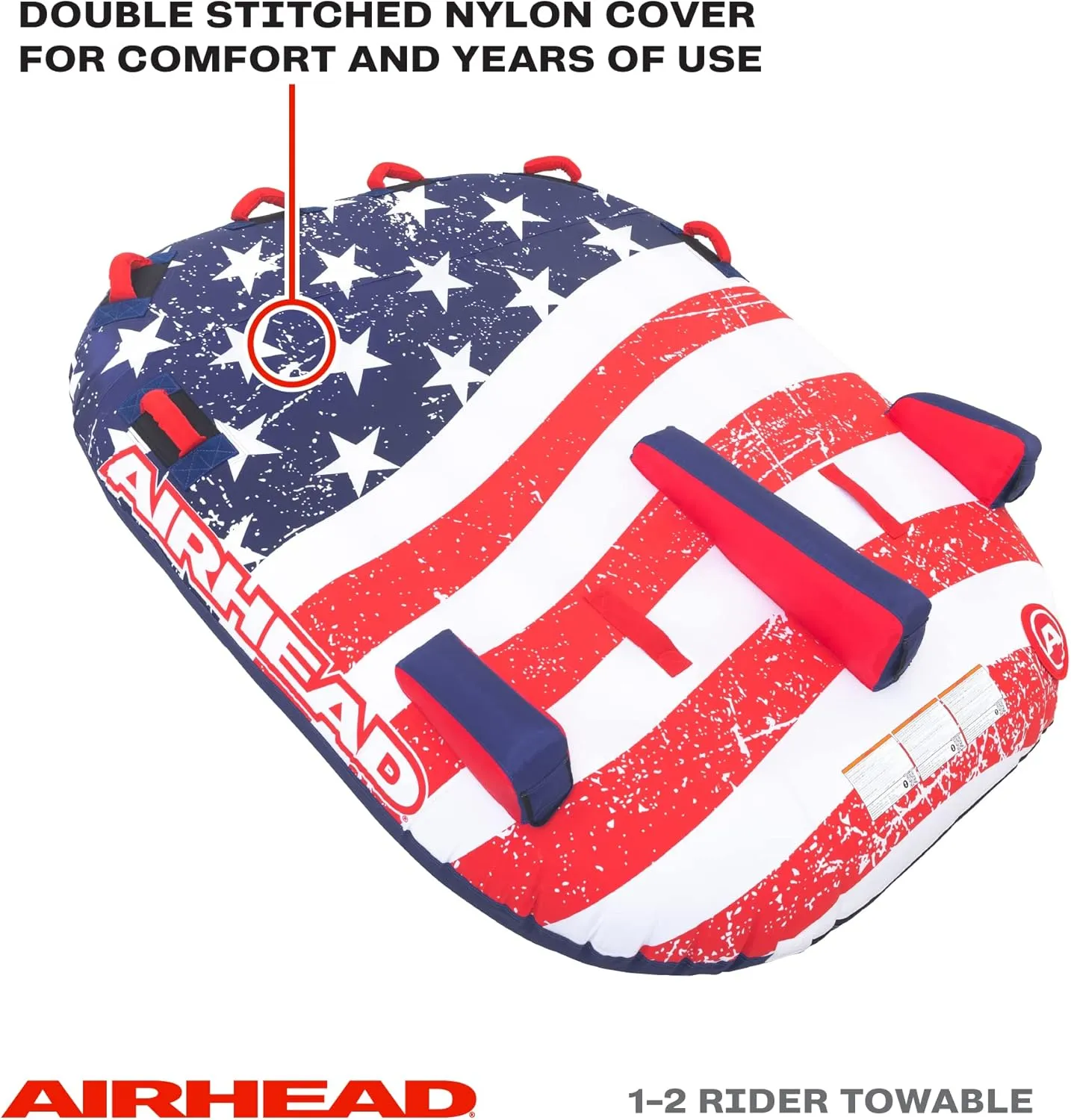 Sportsstuff Stars & Stripes | Towable Tube for Boating with 1-4 Rider Options