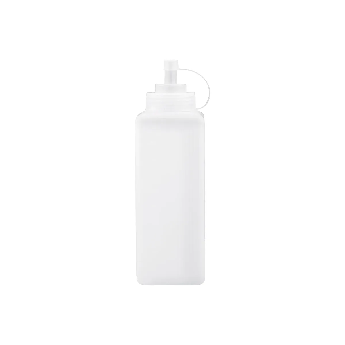Square Squeeze Bottle Plastic Clear 1000ml