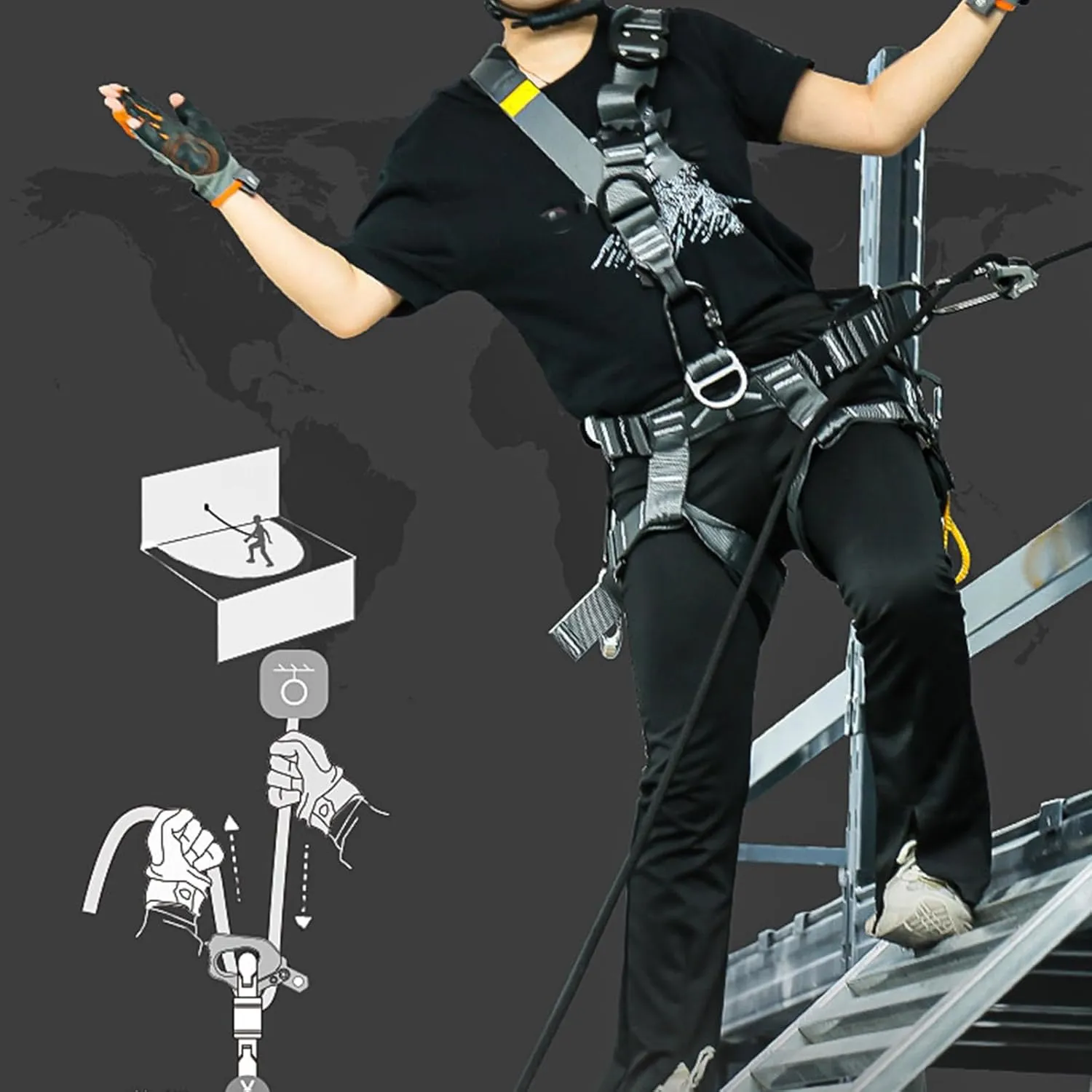 Stainless Steels Climb Descender Rigging Plate Rappel Rock Climbing Rescuing Belay Device Downhill Equipment Heavy Duty