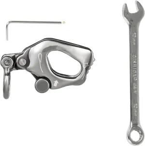 Stainless Steels Climb Descender Rigging Plate Rappel Rock Climbing Rescuing Belay Device Downhill Equipment Heavy Duty