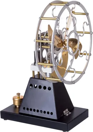 Stirling Engine Model, Thermal Power Stove Fan That Runs with Alcohol Lamps, Steam Engine Model for Adults, Retro Science Gadgets Experiment Kit