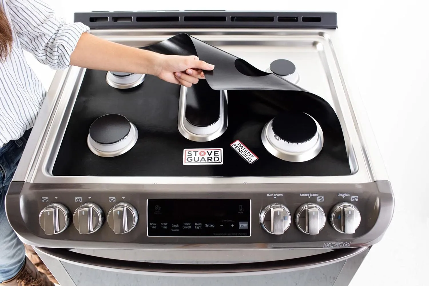 StoveGuard Model# NX58H5600SSAA00, USA-Made, Custom Designed & Precision Cut Stove Cover for Gas Stove Top, 5-Burner Samsung Gas Range Stove Top Cover