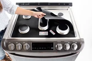 StoveGuard Model# NX58H5600SSAA00, USA-Made, Custom Designed & Precision Cut Stove Cover for Gas Stove Top, 5-Burner Samsung Gas Range Stove Top Cover