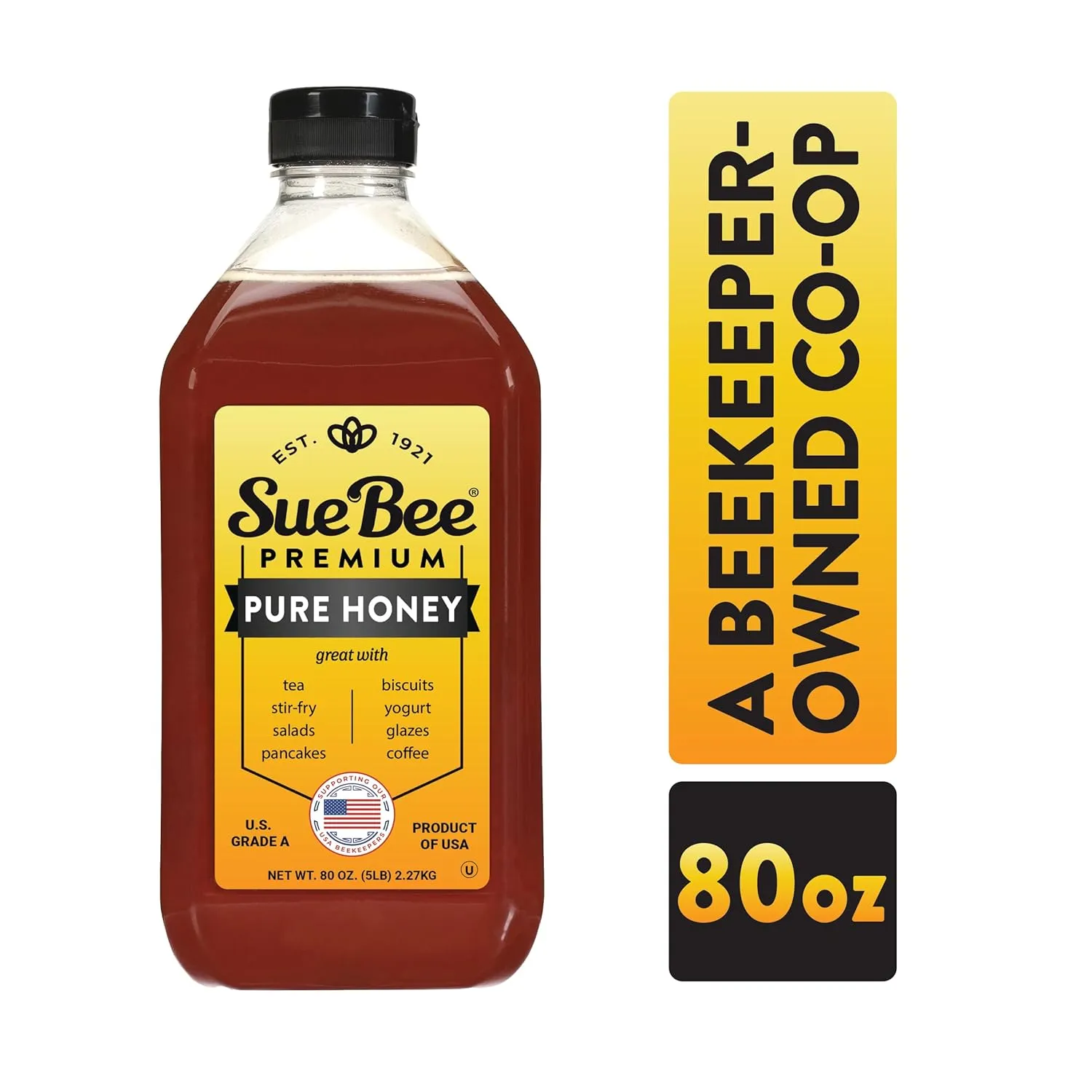Sue Bee Pure Premium Honey From USA Beekeepers, 80 oz