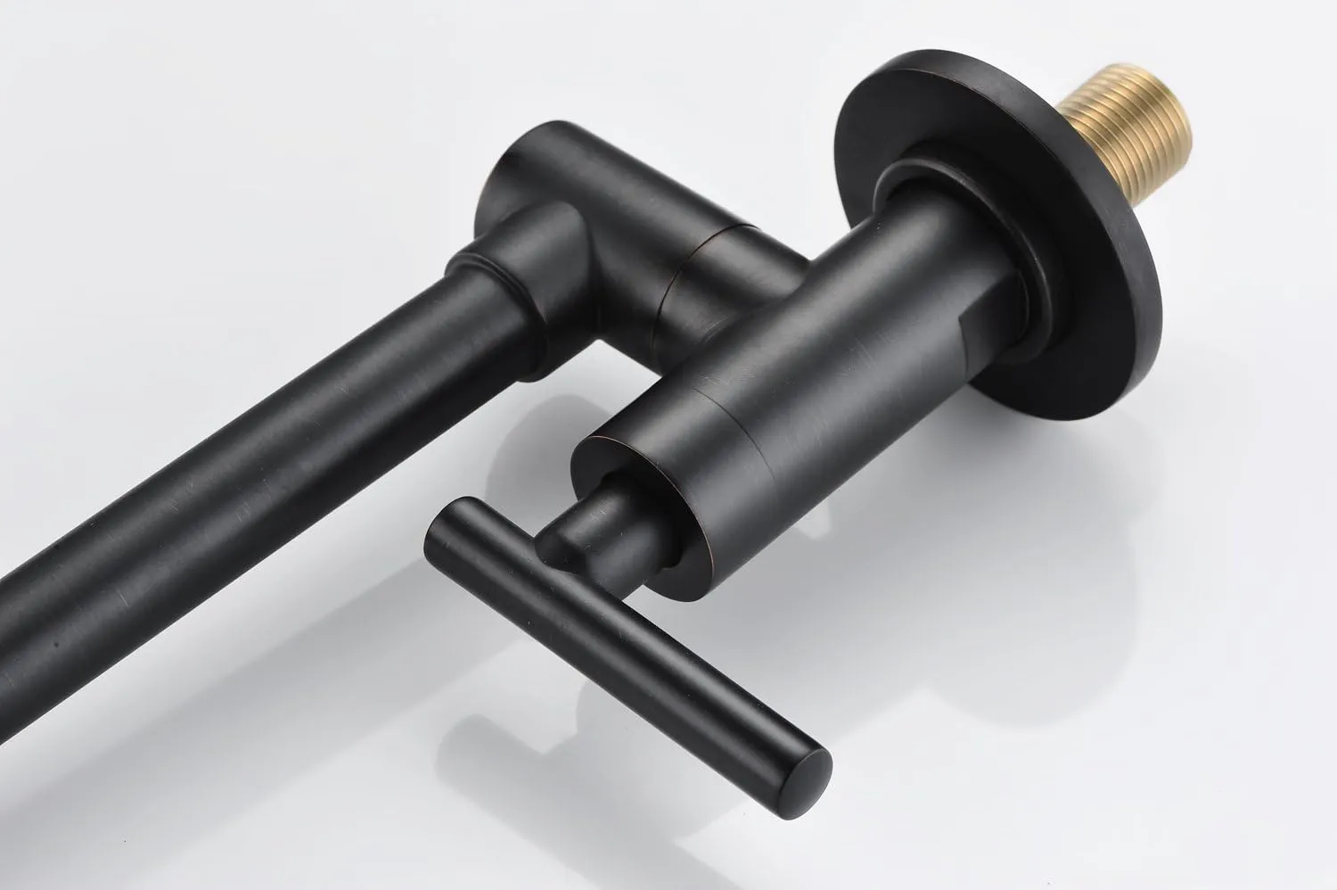 SUMERAIN Pot Filler Faucet Wall Mount Kitchen Faucet Oil Rubbed Bronze, Double-Jointed Swing and Dual Shut-Off Levers